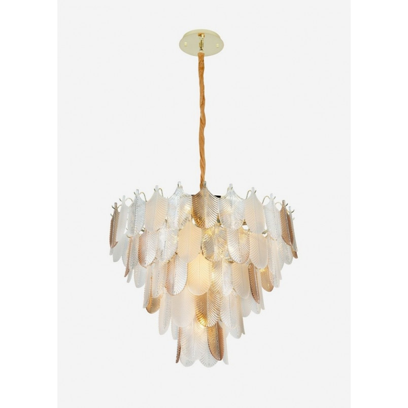 Lampa wisząca Arwena 80cm złota - MaxLight | Glamour