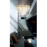 Lampa wisząca Monaco - Kryształowa, Glamour, Złota | MaxLight