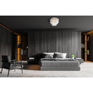 Plafon kryształowy glamour Monaco 42cm chromowany MaxLight