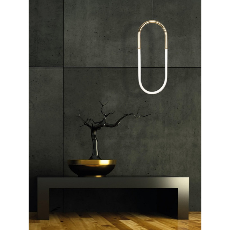 Olivia LED MaxLight: Złota lampa wisząca nowoczesna