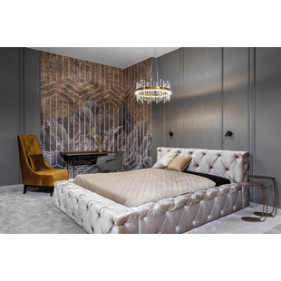 Lampa wisząca kryształowa glamour Prince LED 40cm złota MaxLight