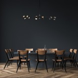 Lampa Sufitowa Puma VI Czarno-Złota | MaxLight