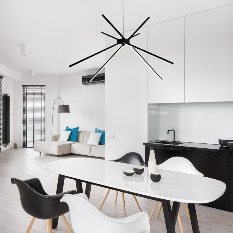 Lampa Wisząca Spider LED Czarna | MaxLight - Nowoczesne Oświetlenie