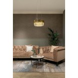 Lampa wisząca Trend złota kryształowa MaxLight | Elegancki żyrandol