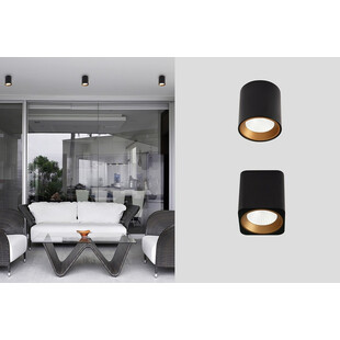 Lampa spot Tub Round LED czarna - MaxLight | Oświetlenie