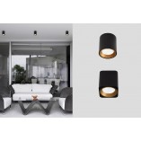 Lampa spot Tub Round LED czarna - MaxLight | Oświetlenie