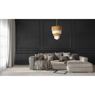 Żyrandol kryształowy glamour Vogue II 60cm złoty MaxLight