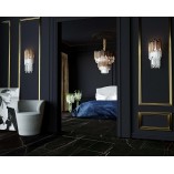 Żyrandol Kryształowy Glamour Vogue Złoty 60cm - MaxLight