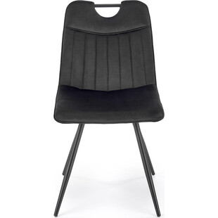 Krzesło welurowe K521 Velvet czarne Halmar