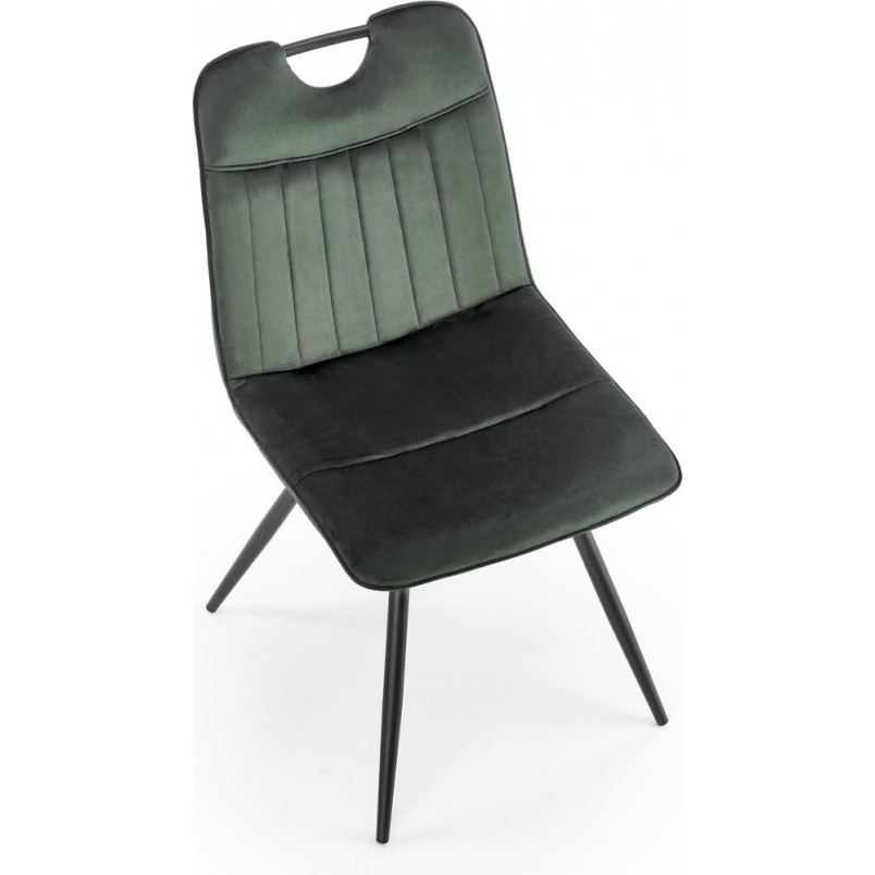 Krzesło welurowe K521 Velvet ciemnozielone Halmar