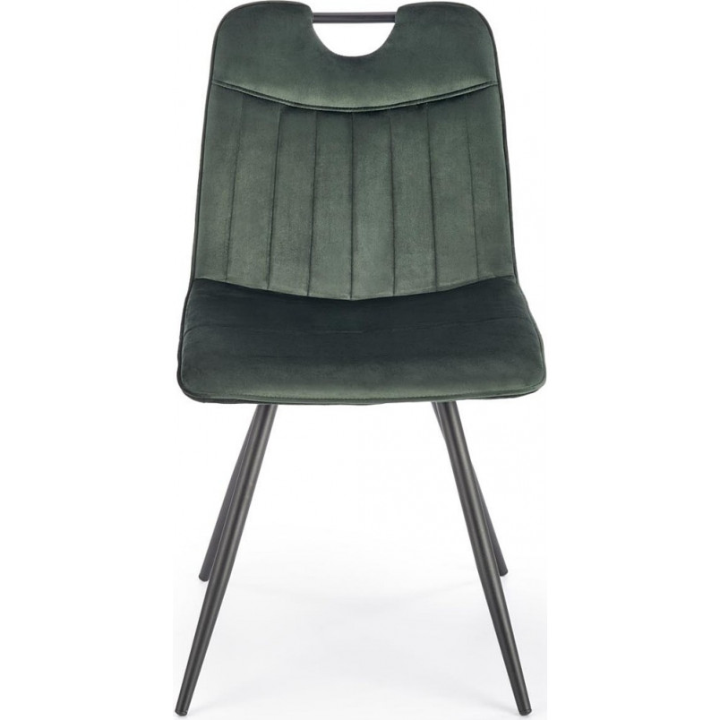 Krzesło welurowe K521 Velvet ciemnozielone Halmar