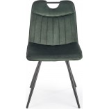 Krzesło welurowe K521 Velvet ciemnozielone Halmar