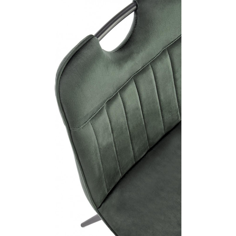 Krzesło welurowe K521 Velvet ciemnozielone Halmar