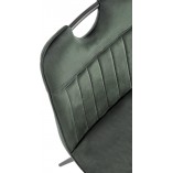 Krzesło welurowe K521 Velvet ciemnozielone Halmar