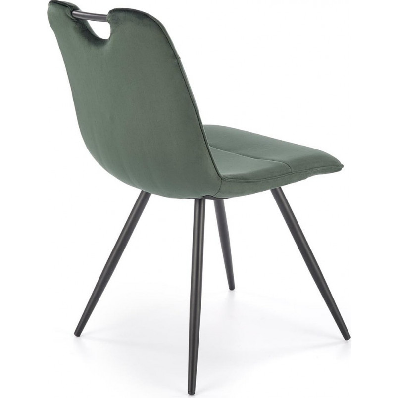 Krzesło welurowe K521 Velvet ciemnozielone Halmar