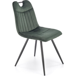 Krzesło welurowe K521 Velvet ciemnozielone Halmar