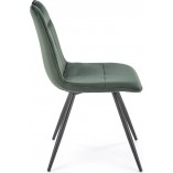 Krzesło welurowe K521 Velvet ciemnozielone Halmar