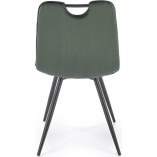 Krzesło welurowe K521 Velvet ciemnozielone Halmar