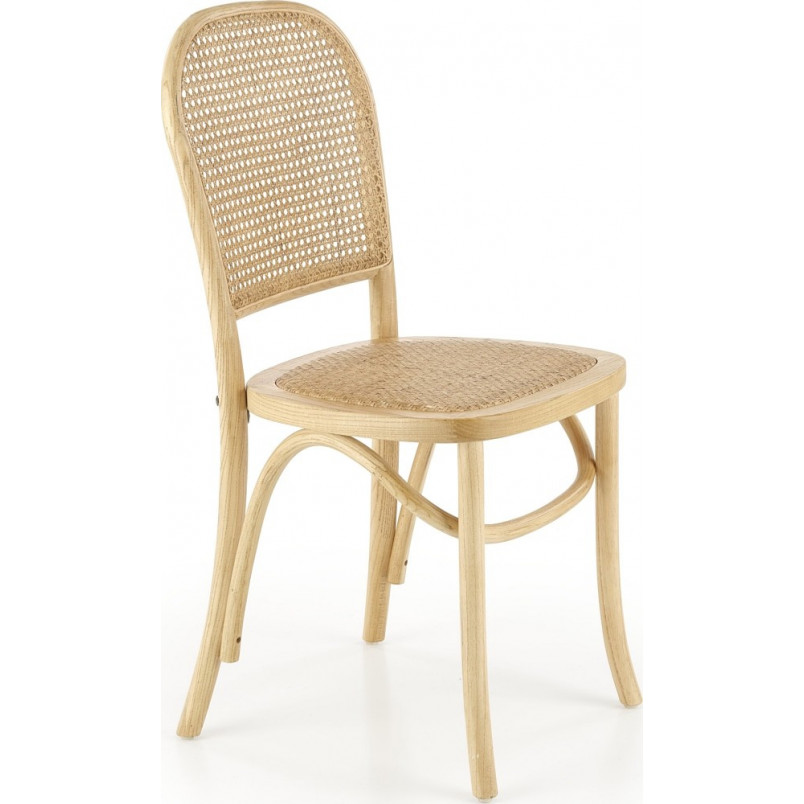 Krzesło drewniane Halmar K502 - rattan, styl boho | Sklep mebli