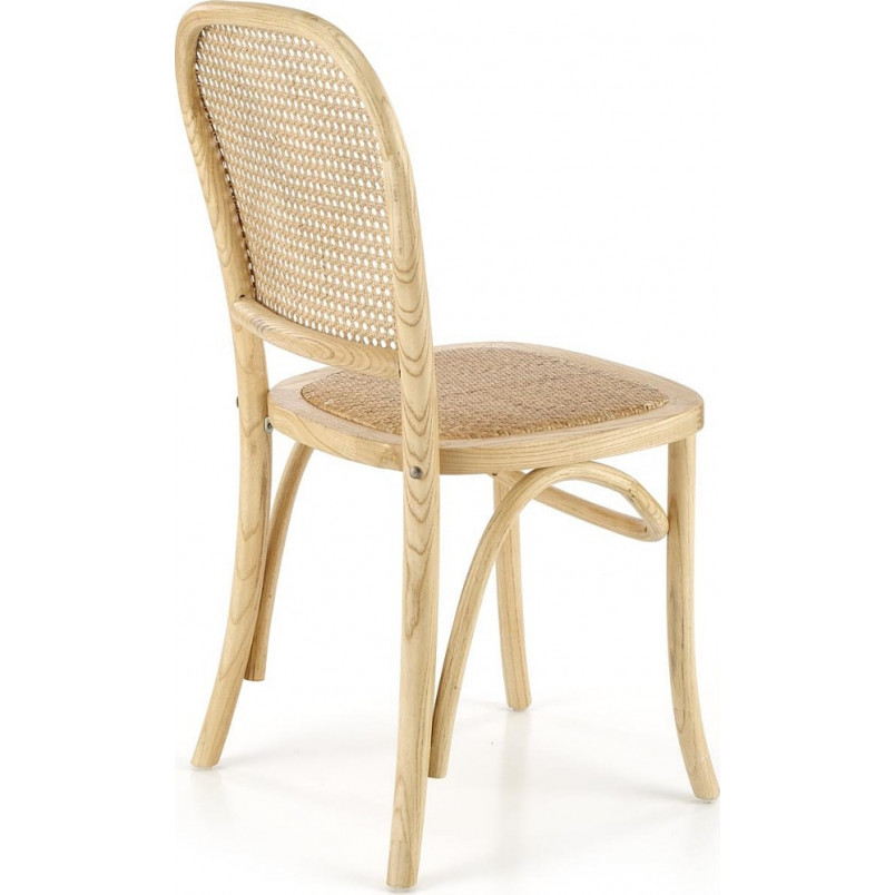 Krzesło drewniane Halmar K502 - rattan, styl boho | Sklep mebli
