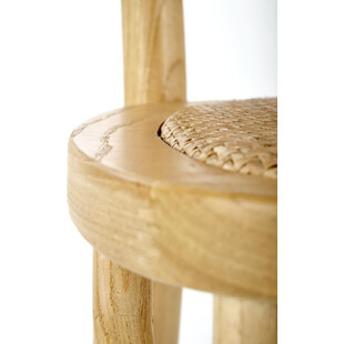 Krzesło drewniane Halmar K502 - rattan, styl boho | Sklep mebli