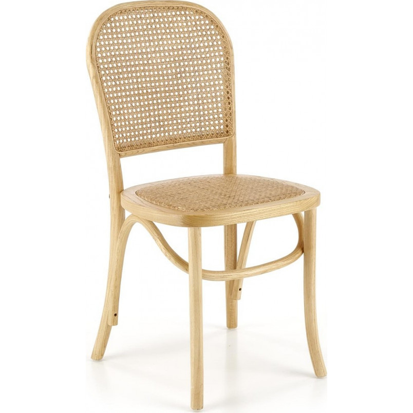 Krzesło drewniane Halmar K502 - rattan, styl boho | Sklep mebli
