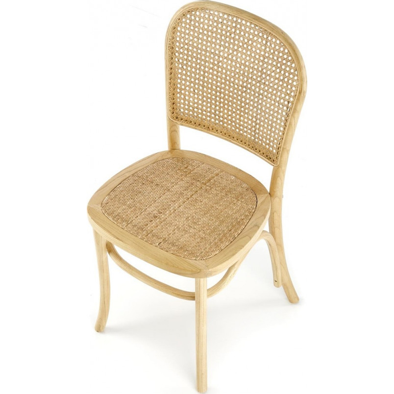 Krzesło drewniane Halmar K502 - rattan, styl boho | Sklep mebli
