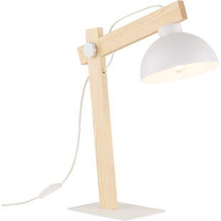 Lampa biurkowa skandynawska Oslo biały / drewno TK Lighting