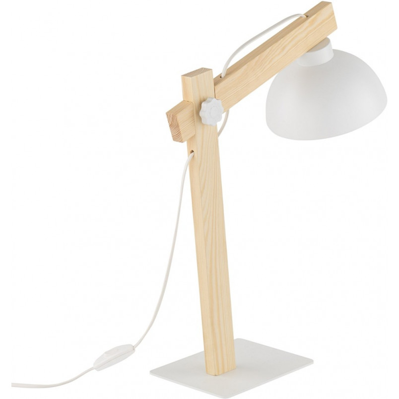 Lampa biurkowa skandynawska Oslo biały / drewno TK Lighting