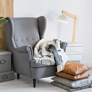 Lampa biurkowa skandynawska Oslo biały / drewno TK Lighting