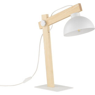 Lampa biurkowa skandynawska Oslo biały / drewno TK Lighting