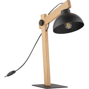 Lampa biurkowa loft Oslo czarny / drewno TK Lighting