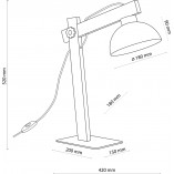 Lampa biurkowa loft Oslo czarny / drewno TK Lighting