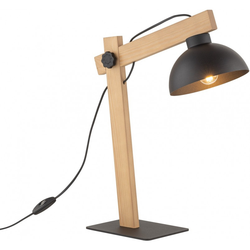 Lampa biurkowa loft Oslo czarny / drewno TK Lighting