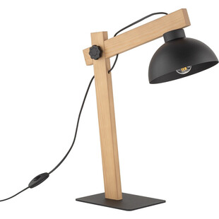 Lampa biurkowa loft Oslo czarny / drewno TK Lighting