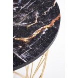Stolik Harrisa 42cm Czarny Marmur/Złoty | Halmar