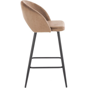 Krzesło barowe tapicerowane H-96 65cm beżowe Halmar