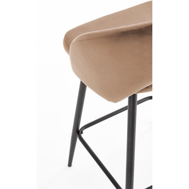 Krzesło barowe tapicerowane H-96 65cm beżowe Halmar