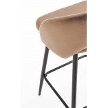 Krzesło barowe tapicerowane H-96 65cm beżowe Halmar