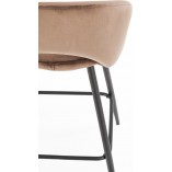 Krzesło barowe tapicerowane H-96 65cm beżowe Halmar