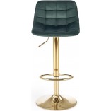 Hoker welurowy zielony Halmar - Złota noga, regulacja wysokości