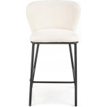Krzesło barowe tapicerowane H119 Boucle 65cm kremowy / czarny Halmar