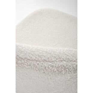 Krzesło barowe tapicerowane H119 Boucle 65cm kremowy / czarny Halmar