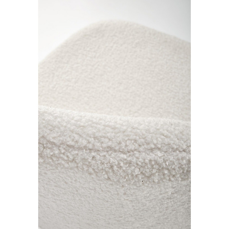 Krzesło barowe tapicerowane H119 Boucle 65cm kremowy / czarny Halmar