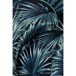 Krzesło barowe tapicerowane H118 65cm wzór palmy / czarny Halmar