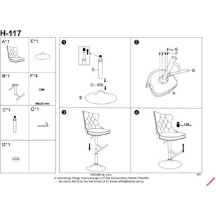 Hoker welurowy pikowany zielony/czarny Halmar H117 - Komfort i styl!