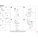 Hoker welurowy pikowany zielony/czarny Halmar H117 - Komfort i styl!