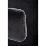 Krzesło barowe welurowe glamour H115 64cm szary / złoty Halmar