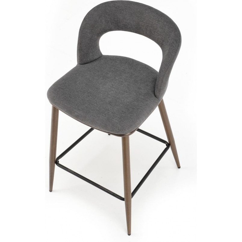 Krzesło barowe H114 Halmar | Szare, orzechowe | Komfort i styl