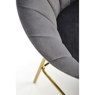 Krzesło barowe glamour Halmar H112 - Szare, złote nogi